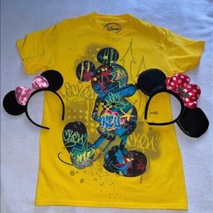 Mickey Mouse Shirt + Minnie Mouse Ears